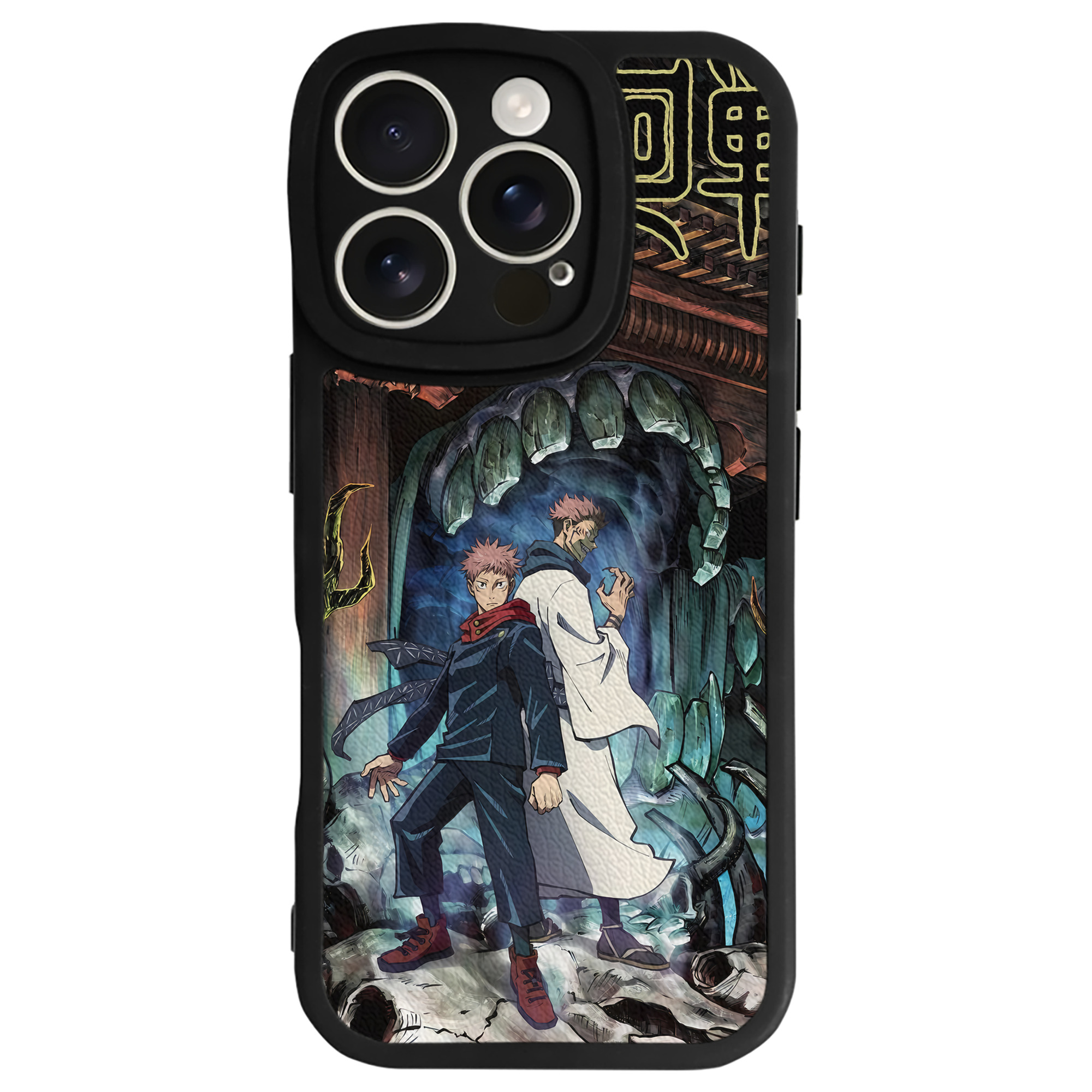 （画像用） 呪術廻戦 Jujutsu Kaisen 【iPhone 16シリーズ対応】シリコンスマホケース（レザー調） 材質：シリコン